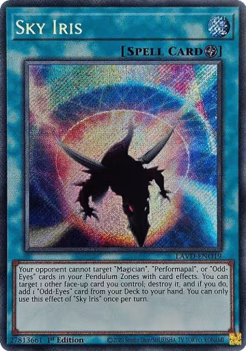 Sky Iris (Secret Rare) (LAVD-ENO19), Legendary Arc-V Decks — Yu-Gi-Oh! card price