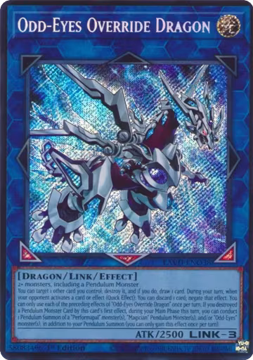 Odd-Eyes Override Dragon (Secret Rare) (LAVD-ENO38), Legendary Arc-V Decks — Yu-Gi-Oh! card price