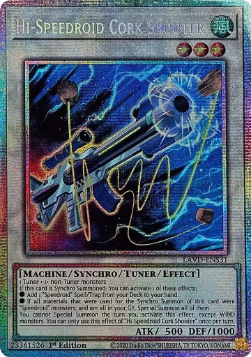 Hi-Speedroid Cork Shooter (Starlight Rare) (LAVD-ENS31), Legendary Arc-V Decks — Yu-Gi-Oh! card price