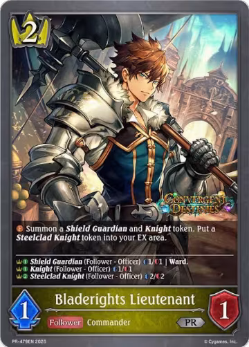Bladerights Lieutenant (PR-479EN), Shadowverse: Evolve Promo Cards — Shadowverse card price
