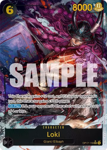 Loki (Alternate Art) (OP17-119), The World's Strongest Warriors — One Piece card price