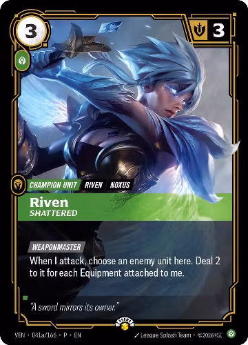 Riven, Shattered (041a/166) — card price
