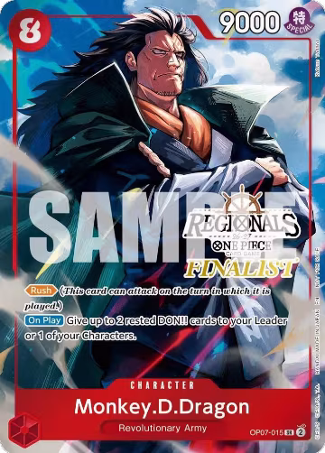 Monkey.D.Dragon (Regionals Finalist Card Set 26-27 Vol.2) (OP07-015), One Piece Promotion Cards — One Piece card price