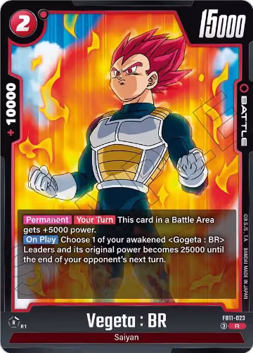 Vegeta : BR (FB11-023), Brightness of Hope — DB Fusion card price