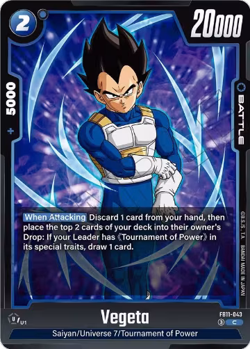 Vegeta - FB11-043 (FB11-043), Brightness of Hope — DB Fusion card price