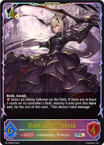 Darksaber Melissa (PR-489EN), Shadowverse: Evolve Promo Cards — Shadowverse card price