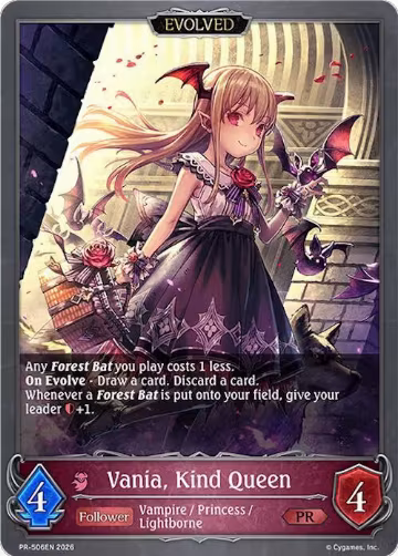 Vania, Kind Queen // Vania, Blood Queen (PR-506EN), Shadowverse: Evolve Promo Cards — Shadowverse card price