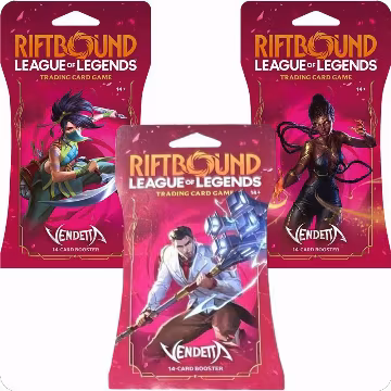 Vendetta - Sleeved Booster Pack Art Bundle [Set of 3], Vendetta — Riftbound sealed product price