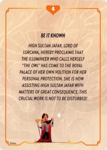 Reign of Jafar Lore Card (4 of 19), Reign of Jafar — Lorcana card price