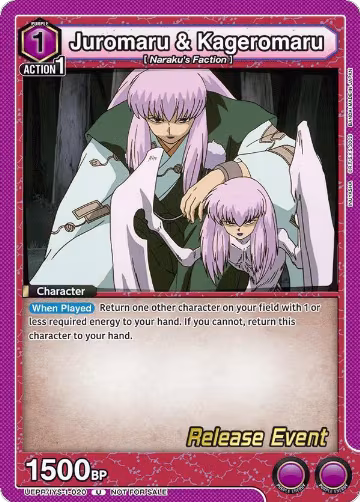 Juromaru & Kageromaru (UEPR/IYS-1-020), Inuyasha Release Event Cards — Union Arena card price