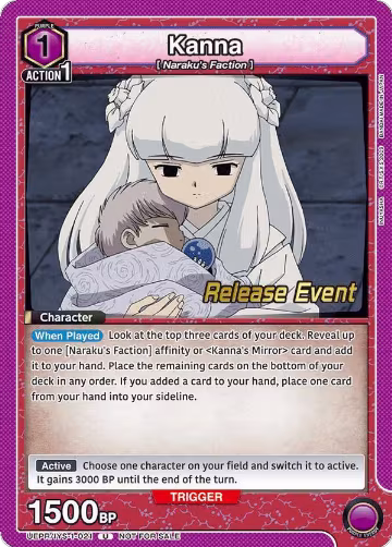Kanna (UEPR/IYS-1-021), Inuyasha Release Event Cards — Union Arena card price