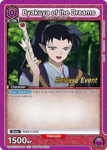 Byakuya of the Dreams (UEPR/IYS-1-031), Inuyasha Release Event Cards — Union Arena card price