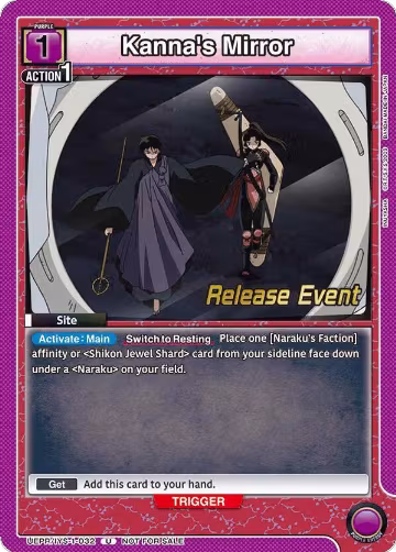 Kanna's Mirror (UEPR/IYS-1-032), Inuyasha Release Event Cards — Union Arena card price