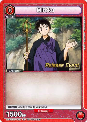Miroku (068) (UEPR/IYS-1-068), Inuyasha Release Event Cards — Union Arena card price
