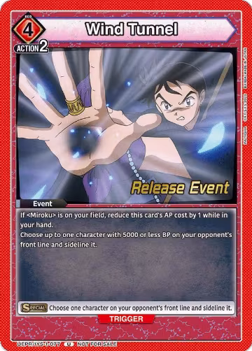 Wind Tunnel (UEPR/IYS-1-077), Inuyasha Release Event Cards — Union Arena card price