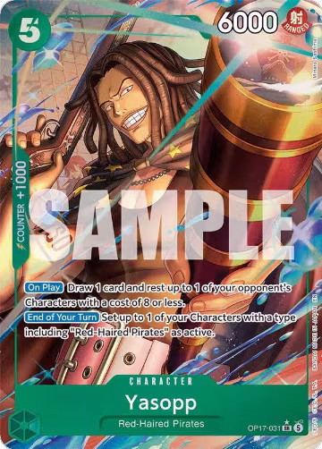 Yasopp (Alternate Art) (OP17-031), The World's Strongest Warriors — One Piece card price