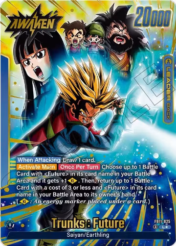 Trunks : Future/Son Gohan : Future // Trunks : Future (Alternate Art) (FB11-025), Brightness of Hope — DB Fusion card price