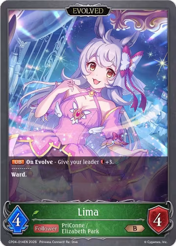 Lima (Evolved) (CP04-014EN), Princess Connect! Re:Dive — Shadowverse card price
