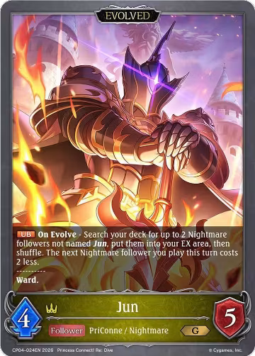 Jun (Evolved) (CP04-024EN), Princess Connect! Re:Dive — Shadowverse card price