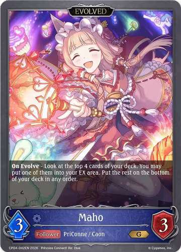 Maho (Evolved) (CP04-042EN), Princess Connect! Re:Dive — Shadowverse card price