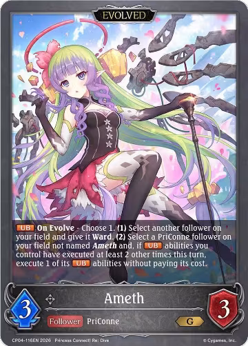Ameth (Evolved) (CP04-116EN), Princess Connect! Re:Dive — Shadowverse card price