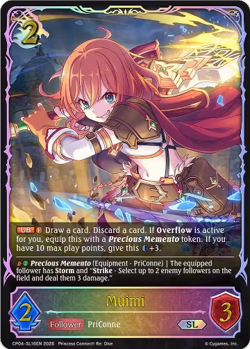Muimi (SL) (CP04-SL16EN), Princess Connect! Re:Dive — Shadowverse card price