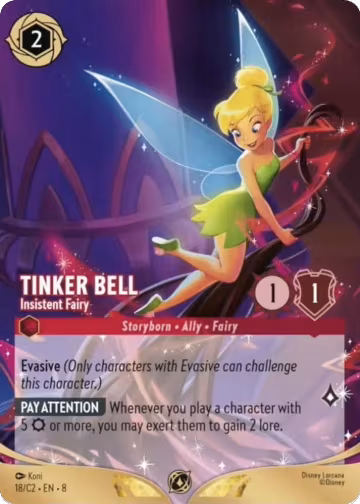 Tinker Bell - Insistent Fairy (18), Disney Lorcana Promo Cards — Lorcana card price