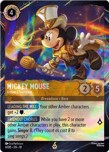 Mickey Mouse - Amber Champion (6), Disney Lorcana Promo Cards — Lorcana card price