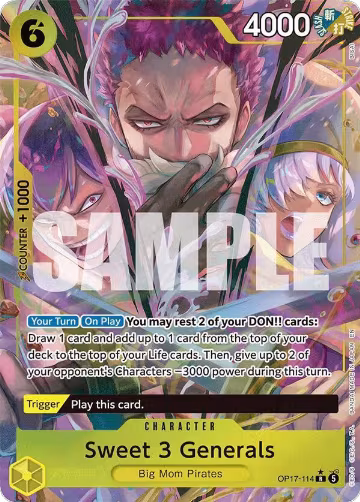 Sweet 3 Generals (Alternate Art) (OP17-114), The World's Strongest Warriors — One Piece card price