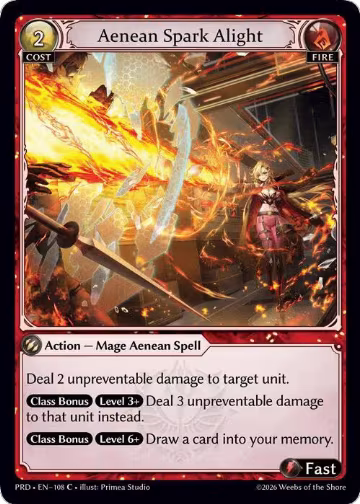 Aenean Spark Alight (108), .asphodel/paradise — Grand Archive card price