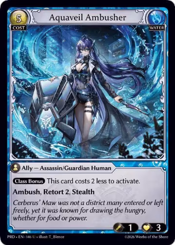 Aquaveil Ambusher (146), .asphodel/paradise — Grand Archive card price