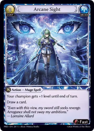 Arcane Sight (207), .asphodel/paradise — Grand Archive card price