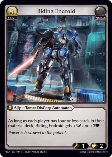 Biding Endroid (034), .asphodel/paradise — Grand Archive card price