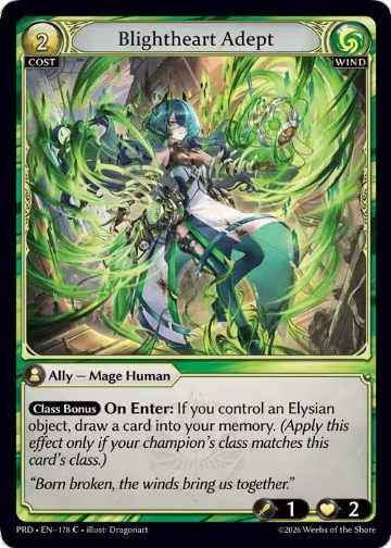 Blightheart Adept (178), .asphodel/paradise — Grand Archive card price