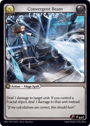 Convergent Beam (042), .asphodel/paradise — Grand Archive card price