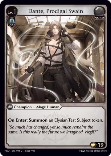 Dante, Prodigal Swain (004), .asphodel/paradise — Grand Archive card price