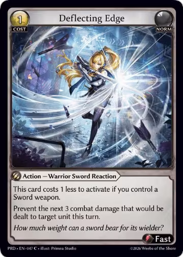 Deflecting Edge (047), .asphodel/paradise — Grand Archive card price
