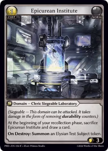 Epicurean Institute (056), .asphodel/paradise — Grand Archive card price