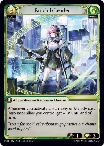 Fanclub Leader (190), .asphodel/paradise — Grand Archive card price