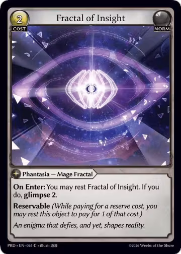 Fractal of Insight (061), .asphodel/paradise — Grand Archive card price