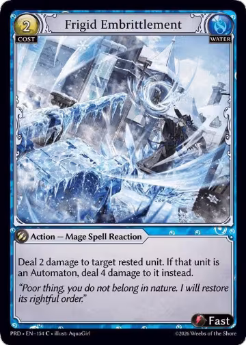 Frigid Embrittlement (154), .asphodel/paradise — Grand Archive card price