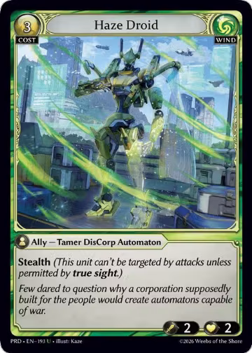 Haze Droid (193), .asphodel/paradise — Grand Archive card price
