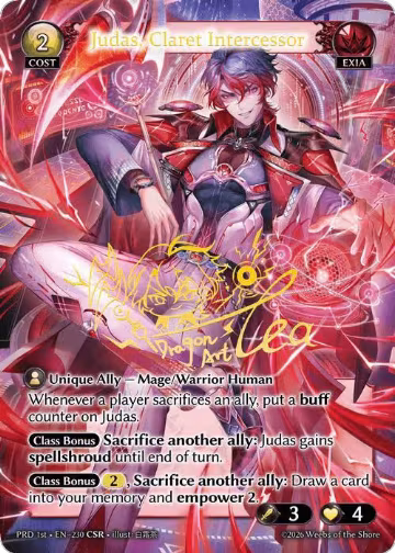 Judas, Claret Intercessor (CSR) (230), .asphodel/paradise — Grand Archive card price