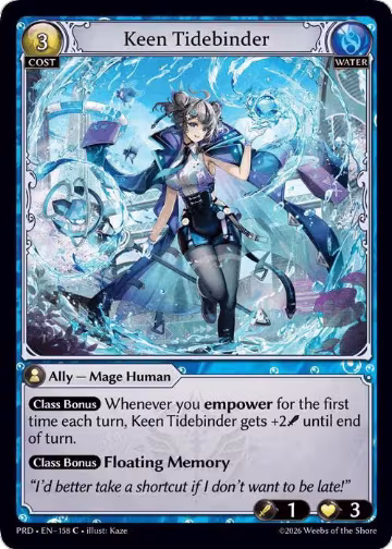 Keen Tidebinder (158), .asphodel/paradise — Grand Archive card price