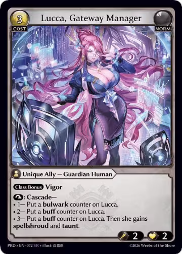 Lucca, Gateway Manager (072), .asphodel/paradise — Grand Archive card price