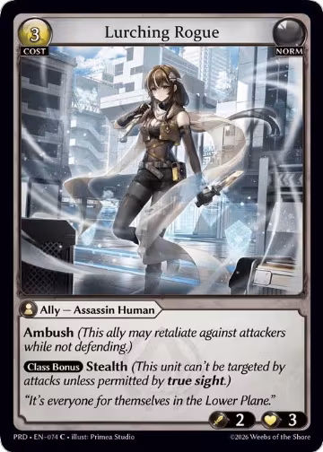 Lurching Rogue (074), .asphodel/paradise — Grand Archive card price