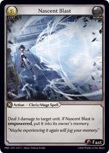Nascent Blast (078), .asphodel/paradise — Grand Archive card price