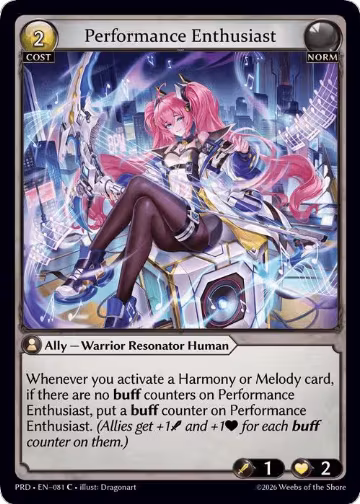 Performance Enthusiast (081), .asphodel/paradise — Grand Archive card price