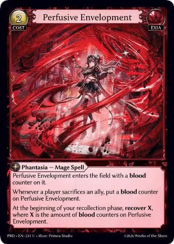 Perfusive Envelopment (231), .asphodel/paradise — Grand Archive card price