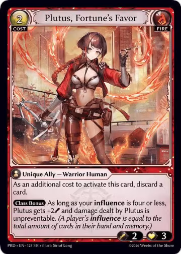 Plutus, Fortune's Favor (127), .asphodel/paradise — Grand Archive card price